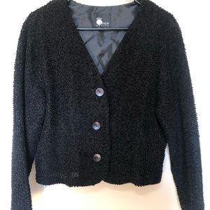 Vintage | black waffle knit styled blazer